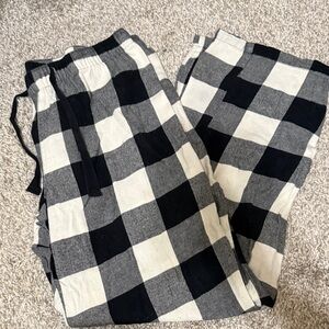 Black and White Checkered PJ Pants